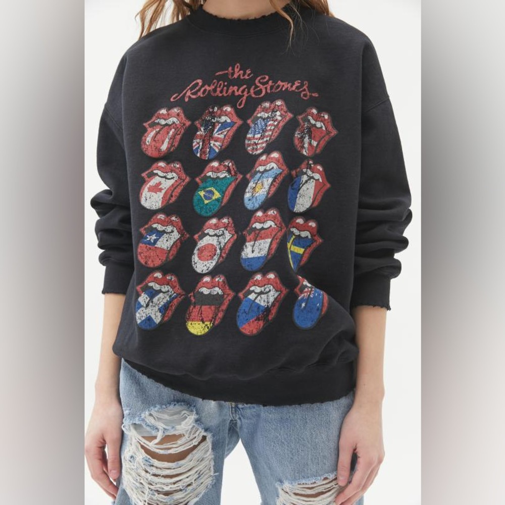 used urban outfitters rolling stones hoodie size M